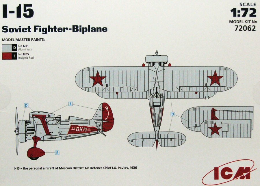 1/72 I-15 Soviet fighter-biplane