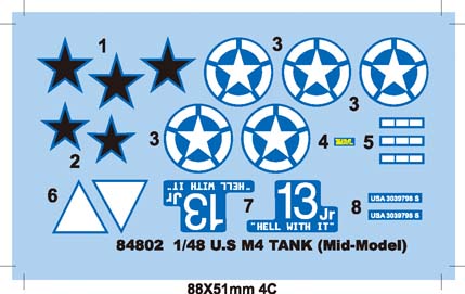 1/48 U.S M4 TANK (Mid –Model)