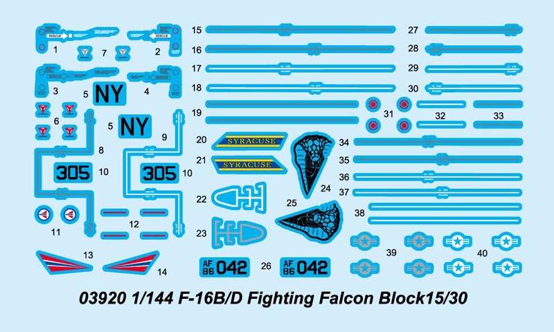 1:144 F-16B/D F. Falcon 15/30