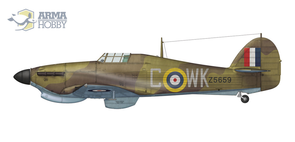 1/72 Hurricane Mk IIb Trop Model Kit (2x camo)***