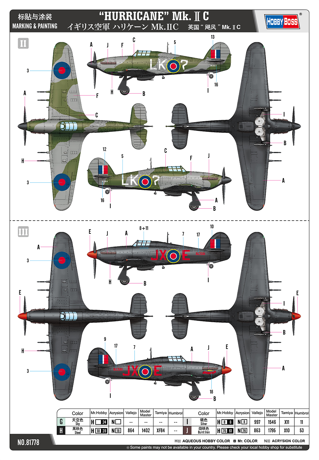 1:48 HURRICANE Mk. IIC