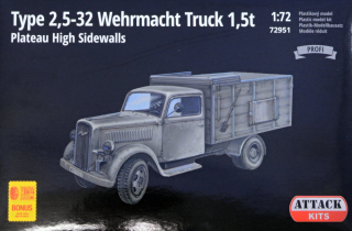 1/72 Type 2,5-32 Wehrmacht Truck High Sidewalls***