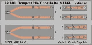 1/32 SET Tempest Mk.V seatbelts STEEL (SP.HOB.)***