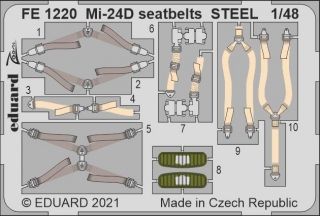 1/48 Mi-24D seatbelts STEEL (EDU/ZVE)***