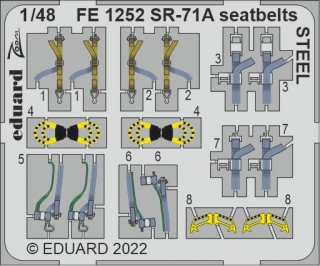 1/48 SR-71A seatbelts STEEL (REV)