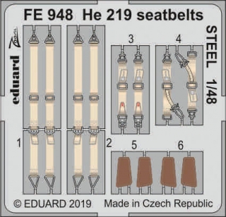 1/48 He 219 seatbelts STEEL (TAM)