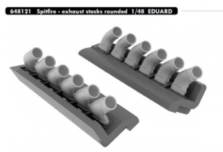 BRASSIN 1/48 Spitfire exhaust stacks rounded (EDU)***