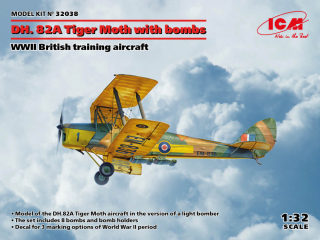 1/32 DH.82A Tiger Moth w/ bombs British Trainer***