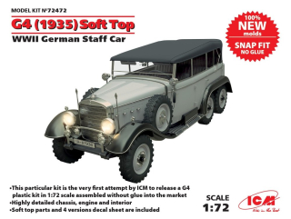 1/72 G4 Soft Top (1935) German WWII Staff Car