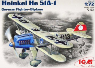 1/72 He 51 A-1 German fighter-biplane