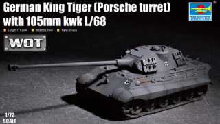 1/72   German King Tiger ( Porsche turret) with 105mm kwk L/68