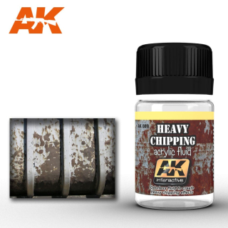 AK Weathering AK089 HEAVY CHIPPING EFFECTS ACRYLIC FLUID (35ml)