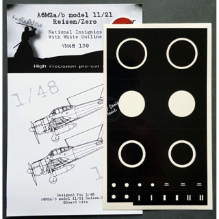 1/48 A6M2a/b Reisen National Insignias with white outline(EDU)