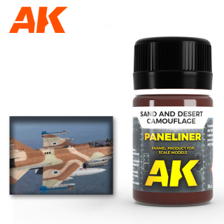 AK AIR Weathering AK2073 Paneliner for sand and desert camouflage (35ml)