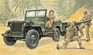 1/35 Willys MB Jeep with Trailer