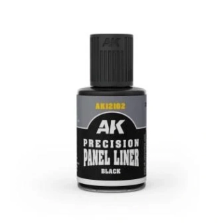AK Weathering AK12102 PRECISION PANEL LINER - BLACK (30ml) (old PANELINER AK12020)