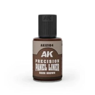 AK Weathering AK12104 PRECISION PANEL LINER - DARK BROWN (30ml) (old PANELINER AK12022)