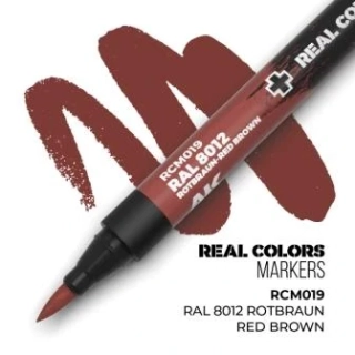 AK REAL COLORS MARKER RCM019 RAL 8012 ROTBRAUN-RED BROWN