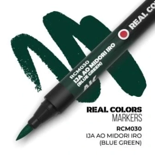 AK REAL COLORS MARKER RCM030 IJA AO MIDORI IRO (BLUE GREEN)